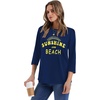 image:imageWIHOLL Womens 34 Length Sleeve Tops Crewneck Graphic Tees Casual Tunic Tops to Wear with Leggings Fashion Clothing Outfits1letter Print
