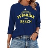image:imageWIHOLL Womens 34 Length Sleeve Tops Crewneck Graphic Tees Casual Tunic Tops to Wear with Leggings Fashion Clothing Outfits1letter Print