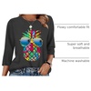 image:imageWIHOLL Womens 34 Length Sleeve Tops Crewneck Graphic Tees Casual Tunic Tops to Wear with Leggings Fashion Clothing Outfits2fruit Print