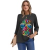image:imageWIHOLL Womens 34 Length Sleeve Tops Crewneck Graphic Tees Casual Tunic Tops to Wear with Leggings Fashion Clothing Outfits2fruit Print