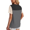 image:imageWIHOLL Womens Fashion 2026 Color Block Shirts Short Sleeve Knitted Summer Fall Tops Casual TrendyGray Black