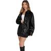 image:imageWIHOLL Womens Leather Jackets Faux Suede Oversized Fall Motorcycle Coats Fashion Winter Outfits Clothes Y2k TopsBlack