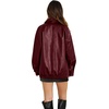 image:imageWIHOLL Womens Leather Jackets Faux Suede Oversized Fall Motorcycle Coats Fashion Winter Outfits Clothes Y2k TopsRed