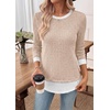 image:imageWIHOLL Womens Long Sleeve Shirts Fall Outfits Lightweight Sweaters 2026Apricot