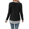 image:imageWIHOLL Womens Long Sleeve Shirts Fall Outfits Lightweight Sweaters 2026Blackstriped