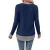 image:imageWIHOLL Womens Long Sleeve Shirts Fall Outfits Lightweight Sweaters 2026Bluestriped