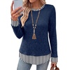 image:imageWIHOLL Womens Long Sleeve Shirts Fall Outfits Lightweight Sweaters 2026Bluestriped