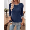 image:imageWIHOLL Womens Long Sleeve Shirts Fall Outfits Lightweight Sweaters 2026Bluestriped