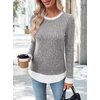 image:imageWIHOLL Womens Long Sleeve Shirts Fall Outfits Lightweight Sweaters 2026Gray