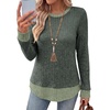 image:imageWIHOLL Womens Long Sleeve Shirts Fall Outfits Lightweight Sweaters 2026Green