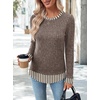 image:imageWIHOLL Womens Long Sleeve Shirts Fall Outfits Lightweight Sweaters 2026Khakistriped