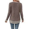 image:imageWIHOLL Womens Long Sleeve Shirts Fall Outfits Lightweight Sweaters 2026Khakistriped