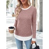 image:imageWIHOLL Womens Long Sleeve Shirts Fall Outfits Lightweight Sweaters 2026Pink
