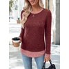 image:imageWIHOLL Womens Long Sleeve Shirts Fall Outfits Lightweight Sweaters 2026Red
