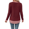 image:imageWIHOLL Womens Long Sleeve Shirts Fall Outfits Lightweight Sweaters 2026Red