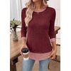 image:imageWIHOLL Womens Long Sleeve Shirts Fall Outfits Lightweight Sweaters 2026Red