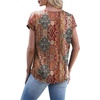 image:imageWIHOLL Womens Satin Summer Tops Cap Short Sleeve Blouses V Neck Shirts Business Casual Outfits Fashion Clothing 2026Red Boho