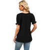 image:imageWIHOLL Womens Short Sleeve Square Neck Summer Tops Dressy Casual Blouses Trendy Clothes 2026A  Black