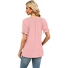 image:imageWIHOLL Womens Short Sleeve Square Neck Summer Tops Dressy Casual Blouses Trendy Clothes 2026A  Pink Stripe