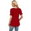 image:imageWIHOLL Womens Short Sleeve Square Neck Summer Tops Dressy Casual Blouses Trendy Clothes 2026A  Red