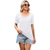image:imageWIHOLL Womens Short Sleeve Square Neck Summer Tops Dressy Casual Blouses Trendy Clothes 2026A  White