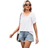 image:imageWIHOLL Womens Short Sleeve Square Neck Summer Tops Dressy Casual Blouses Trendy Clothes 2026A  White