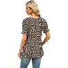image:imageWIHOLL Womens Short Sleeve Square Neck Summer Tops Dressy Casual Blouses Trendy Clothes 2026B  Leopard Print