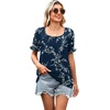 image:imageWIHOLL Womens Short Sleeve Square Neck Summer Tops Dressy Casual Blouses Trendy Clothes 2026B  Navy Floral