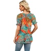 image:imageWIHOLL Womens Short Sleeve Square Neck Summer Tops Dressy Casual Blouses Trendy Clothes 2026B  Tropical Print