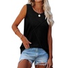 image:imageWIHOLL Womens Sleeveless Summer Crewneck Loose Fit Tank TopsBlack