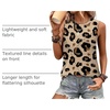 image:imageWIHOLL Womens Sleeveless Summer Crewneck Loose Fit Tank TopsGraphic Leopard Khaki