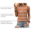 image:imageWIHOLL Womens Sleeveless Summer Crewneck Loose Fit Tank TopsGraphic Lines Orange