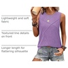 image:imageWIHOLL Womens Sleeveless Summer Crewneck Loose Fit Tank TopsPurple