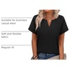 image:imageWIHOLL Womens Summer Tops 2026 Short Sleeve V Neck T Shirts Fashion Beach Vacation Clothes Business Casual OutfitsBlack