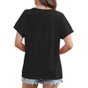 image:imageWIHOLL Womens Summer Tops 2026 Short Sleeve V Neck T Shirts Fashion Beach Vacation Clothes Business Casual OutfitsBlack