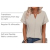 image:imageWIHOLL Womens Summer Tops 2026 Short Sleeve V Neck T Shirts Fashion Beach Vacation Clothes Business Casual OutfitsBrown White