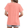 image:imageWIHOLL Womens Summer Tops 2026 Short Sleeve V Neck T Shirts Fashion Beach Vacation Clothes Business Casual OutfitsCoral