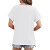 image:imageWIHOLL Womens Summer Tops 2026 Short Sleeve V Neck T Shirts Fashion Beach Vacation Clothes Business Casual OutfitsWhite