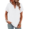 image:imageWIHOLL Womens Summer Tops 2026 Short Sleeve V Neck T Shirts Fashion Beach Vacation Clothes Business Casual OutfitsWhite