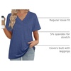 image:imageWIHOLL Womens Summer Tops Short Sleeve Basic Casual V Neck T Shirts Trendy Fashion 2026Dark Blue