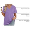 image:imageWIHOLL Womens Summer Tops Short Sleeve Basic Casual V Neck T Shirts Trendy Fashion 2026Purple