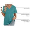 image:imageWIHOLL Womens Summer Tops Short Sleeve Basic Casual V Neck T Shirts Trendy Fashion 2026Turquoise
