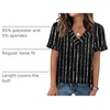 image:imageWIHOLL Womens Summer Tops Short Sleeve Basic Casual V Neck T Shirts Trendy Fashion 2026Z Black Striped White
