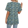 image:imageWIHOLL Womens Summer Tops Short Sleeve Basic Casual V Neck T Shirts Trendy Fashion 2026Z Floral Blue