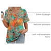 image:imageWIHOLL Womens Summer Tops Short Sleeve Basic Casual V Neck T Shirts Trendy Fashion 2026Z Floral Tropical