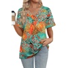 image:imageWIHOLL Womens Summer Tops Short Sleeve Basic Casual V Neck T Shirts Trendy Fashion 2026Z Floral Tropical