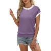 image:imageWIHOLL Womens Summer Tops Short Sleeve Sweater Work Office Business Casual Outfits Fashion Clothing04  Purple