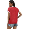 image:imageWIHOLL Womens Summer Tops Short Sleeve Sweater Work Office Business Casual Outfits Fashion Clothing06  Red