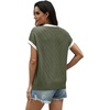 image:imageWIHOLL Womens Summer Tops Short Sleeve Sweater Work Office Business Casual Outfits Fashion Clothing08  Grey Green