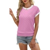 image:imageWIHOLL Womens Summer Tops Short Sleeve Sweater Work Office Business Casual Outfits Fashion Clothing12  Hot Pink